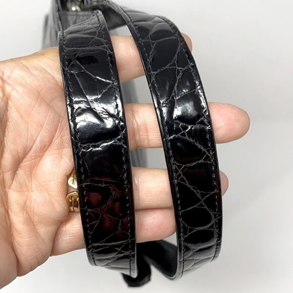 Vicosta Croc Embossed Leather Classic Satchel Bag Made in Spain - Picture 4 of 12